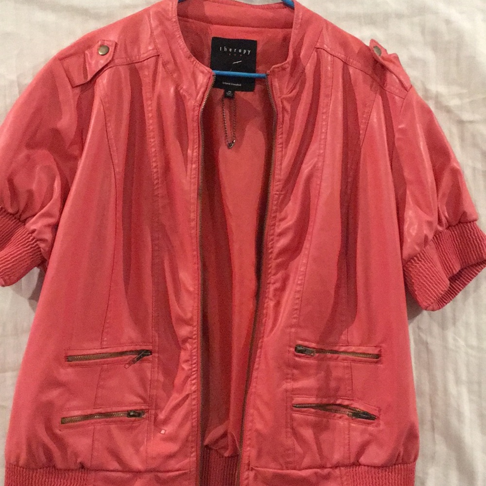 Short sleeve coral jacket